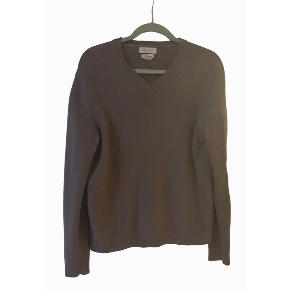 Banana Republic Luxury Blend Sweater Size Medium Cotton Angora Cashmere Caramel